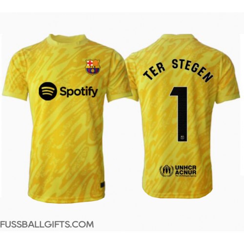 Barcelona Ter Stegen #1 Torwart Fußballbekleidung Heimtrikot 2024-25 Kurzarm
